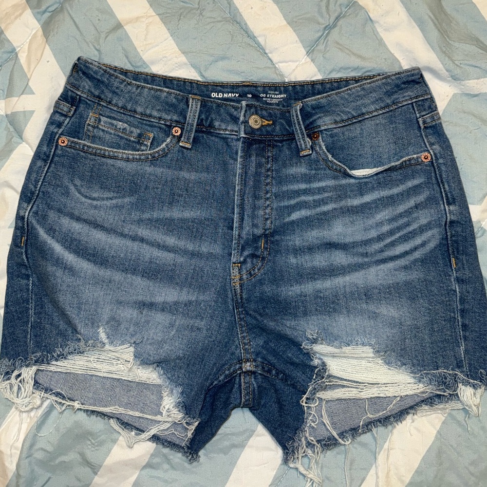 Old Navy Women's Distressed Blue Jean Shorts